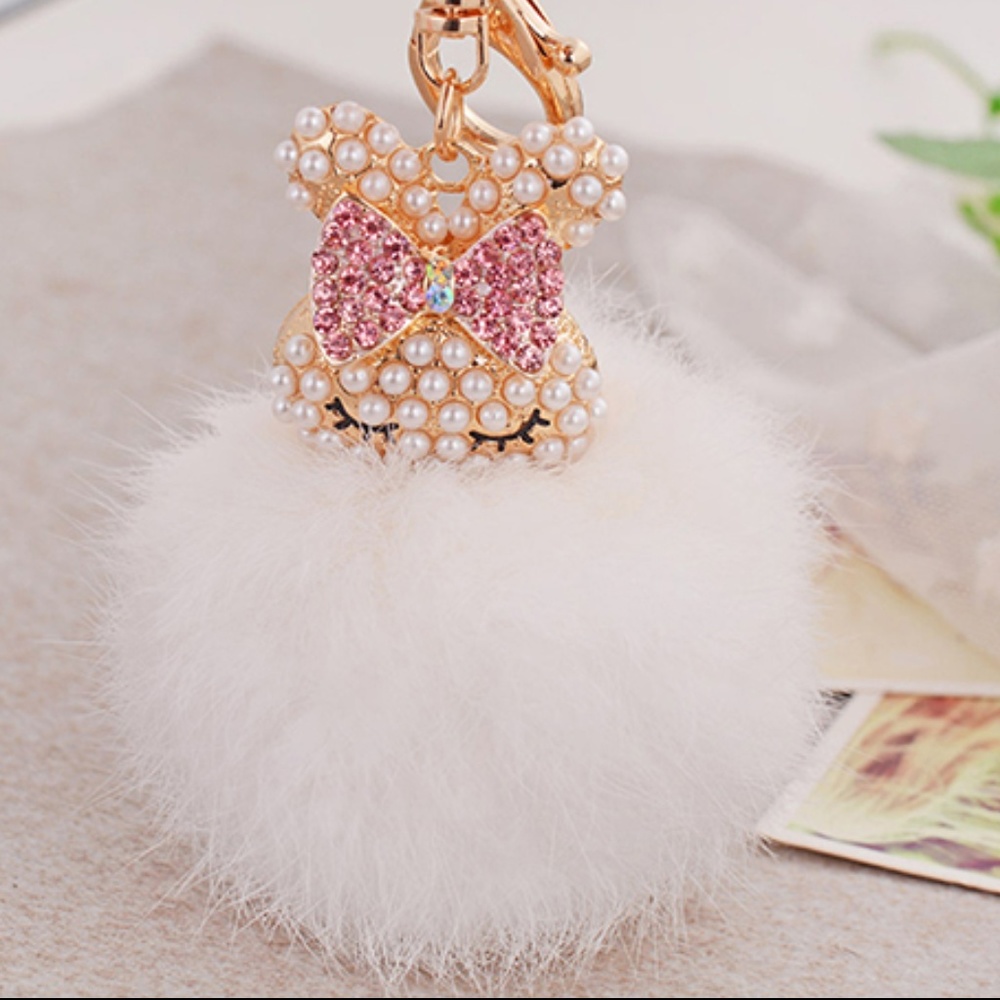 Just In! Adorable Bunny Pom Pom Handbag Charm